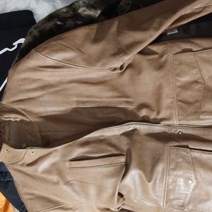 Wallander H leather coat men's sz XL